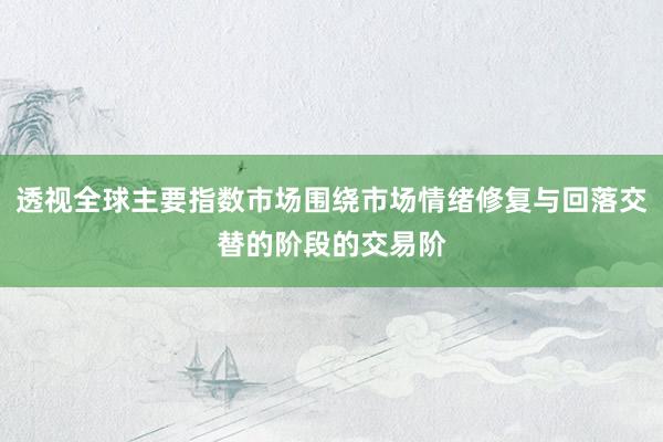 透视全球主要指数市场围绕市场情绪修复与回落交替的阶段的交易阶