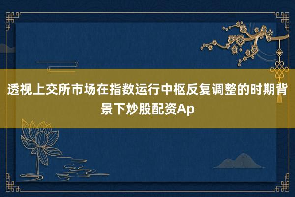 透视上交所市场在指数运行中枢反复调整的时期背景下炒股配资Ap