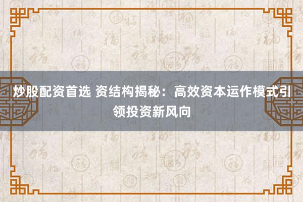 炒股配资首选 资结构揭秘：高效资本运作模式引领投资新风向